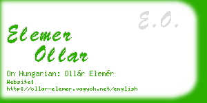 elemer ollar business card