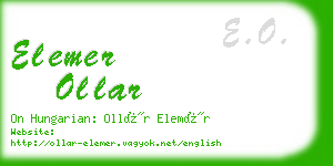 elemer ollar business card